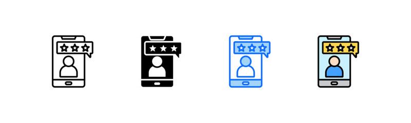 Customer Feedback Icon Set Multiple Style Collection