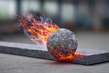Molten metal ball rolling