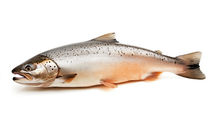 Obraz premium Salmon fish isolated on white