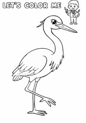 Obraz premium Children's coloring pictures of an egret