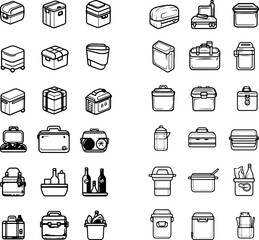 ice chest icon, cooler box icon, portable ice chest, camping ice chest, outdoor cooler icon, insulated ice chest, picnic ice chest, beach cooler icon, tailgate cooler icon, heavy-duty i
