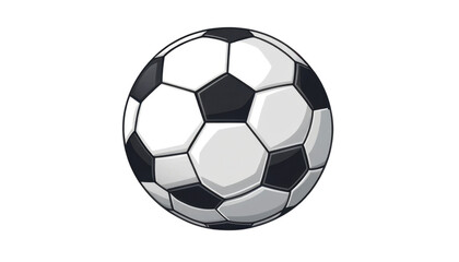 Fototapeta premium A classic black and white leather soccer ball isolated on a clean white background, ready for a game