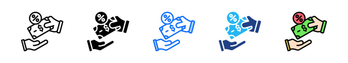 Commission Icon Set Multiple Style Collection