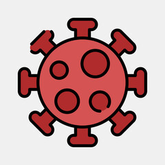 Icon virus. Medical elements. Icon in filled line style.
