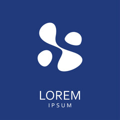 Black abstract vector icon design template.Vector illustration