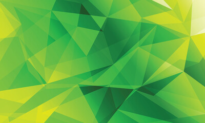 Abstract green geometric polygonal background