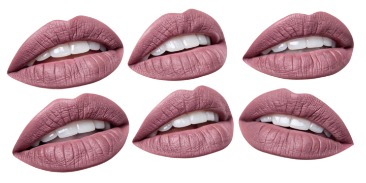 Beautiful lips showcase various shades and textures, highlighting their allure and elegance in captivating display