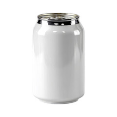 Blank Can with Silver Lid on Transparent Background for Mockups