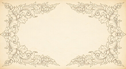 Elegant Ornamental Flourishes: A delicate and sophisticated arrangement of ornamental flourishes gracefully frames the view.