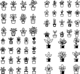 plant icons, plant symbol, plant leaves, plant growth, plant stem, plant design, plant foliage, plant nature, plant roots, plant pot, plant environment, plant flowers, plant branches, p