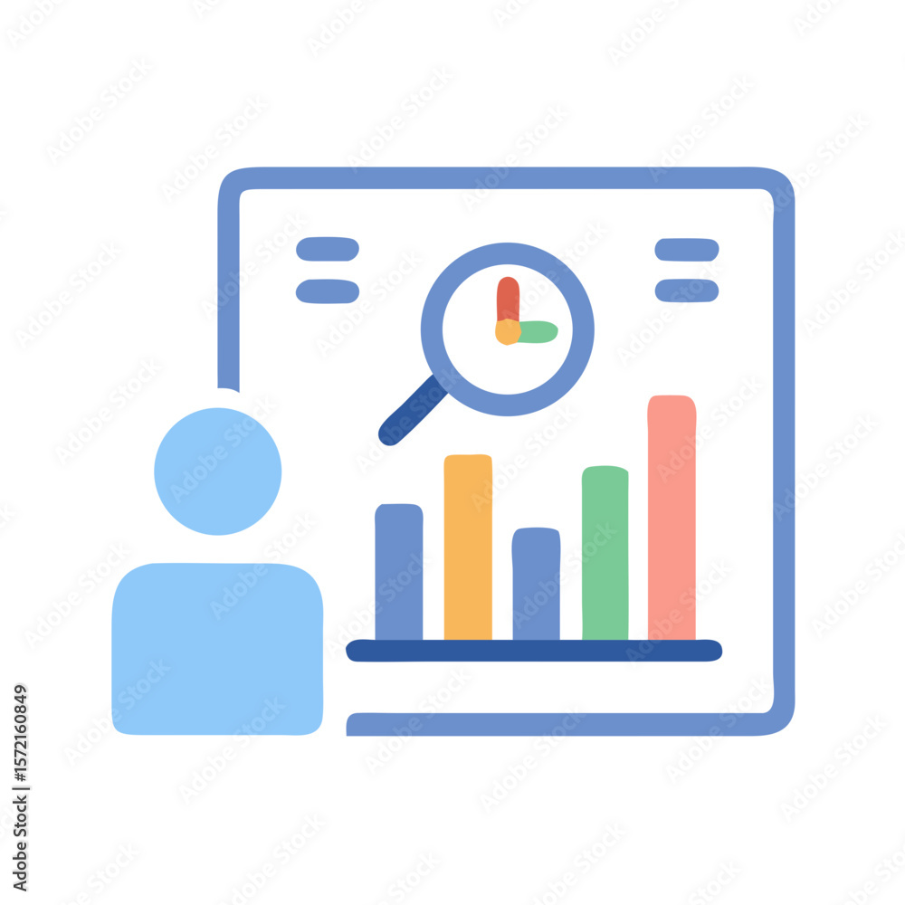 Poster analyzing time series data for business performance review