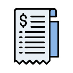 Digital illustration of a financial receipt with dollar sign