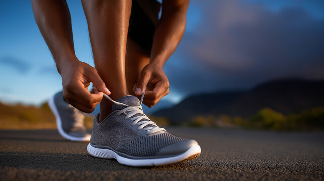 Ready to Run: Tying Shoelaces on Running Shoes for Motivation