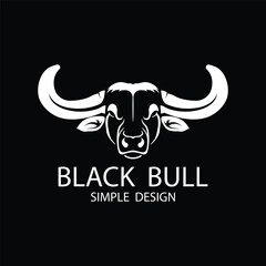 black bull logo vector design