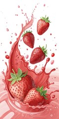 strawberry juice splash
