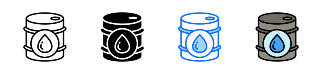 Oil Icon Set Multiple Style Collection