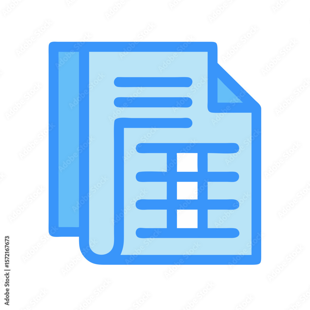 Poster stack of spreadsheet documents in flat style on white