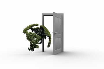 Obraz premium Globe of topiary at doorway