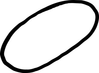 Short Compact Oval Hand Drawn Shape