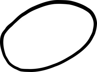 Circular Oval Blob Shape In Line Art