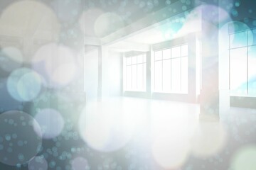 Lights glowing in modern room