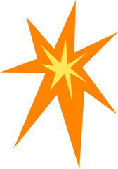 Obraz premium Dynamic Starburst Curved Spike Icon