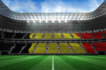Stadium full of belgium football fans
