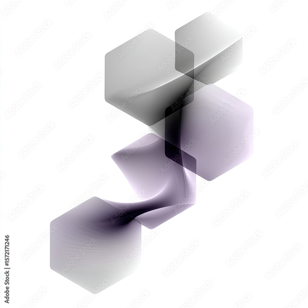 Poster elegant abstract ai mesh composed of polygons and hexagons