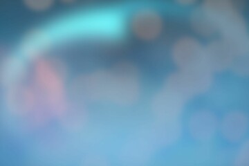 Abstract backdrop is showing flat design blue gradients with pastel bokeh circles across frame