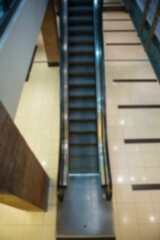 High angle view of escalator