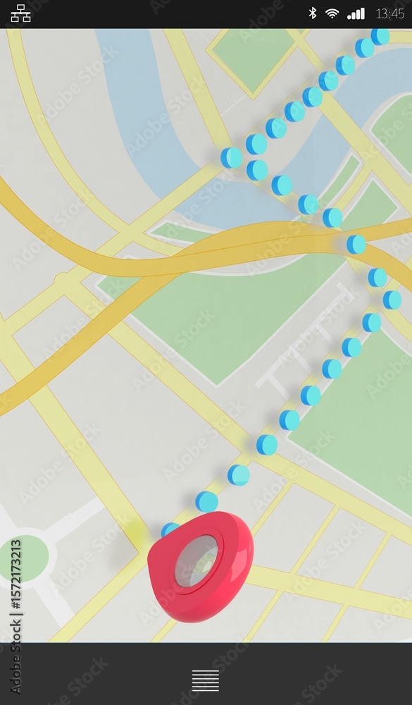 Poster screen of satellite navigation system