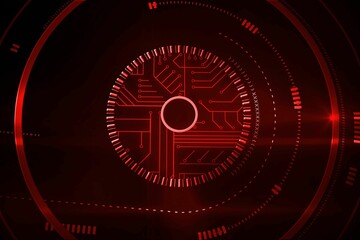 Shiny red circles on black background