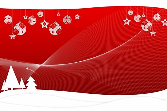 Fototapeta Fir trees with snow flakes