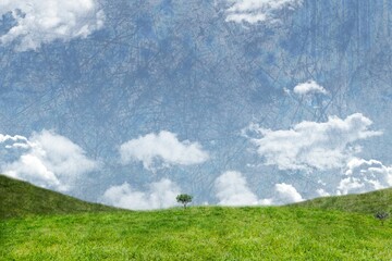 Composite image of green landscape