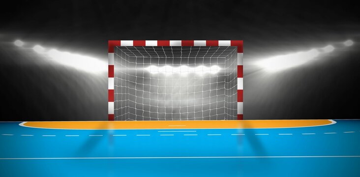 Digital image of handball goal
