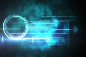 Blue and black technology dial design