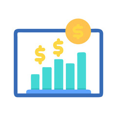 Stylized chart showcasing business profit and financial growth concept