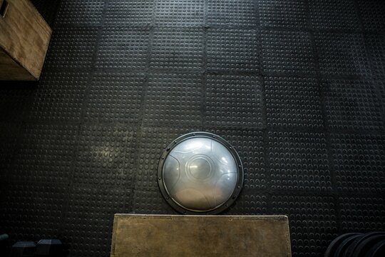 Fototapeta High angle view of exercise ball