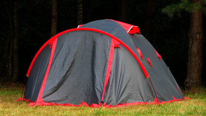 One Tent in the Dark Forest.