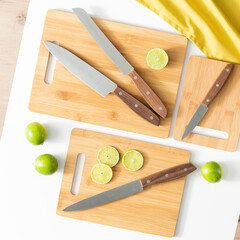 bamboo board, board, chef, chef tools, citrus, citrus detail, citrus prep, clean setup, closeup,...