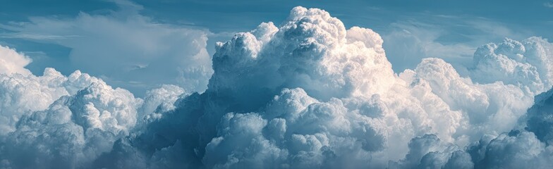 Fluffy white clouds against a vibrant blue sky (1)