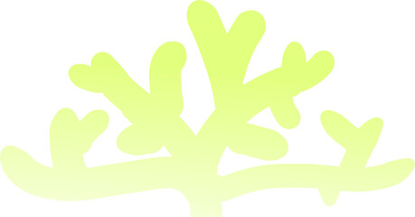 Light Green Coral Illustration – Tropical Reef Element

