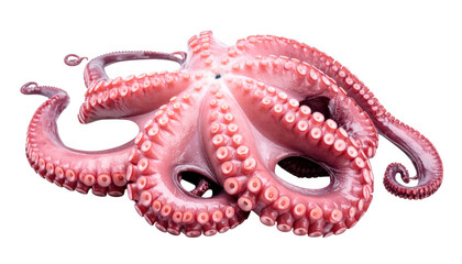 Octopus studio photograph isolated on transparent background