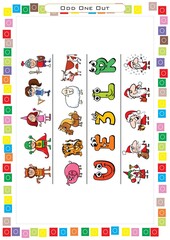 Worksheets for children &ndash; kids activity &ndash; take the odd one out