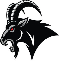 The Ram's Fierce Spirit Powerful Black Silhouettes