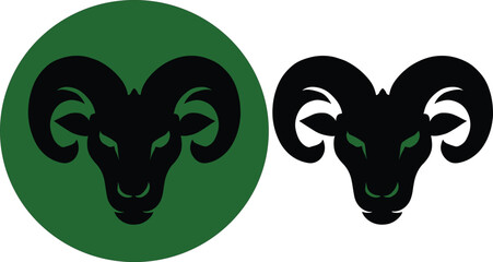 Powerful Ram Head Silhouettes Against a Striking