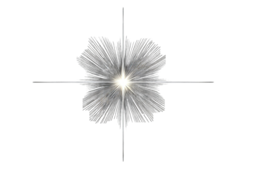 Central radiant burst of light against a black background