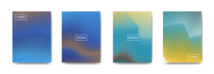 set of abstract background with beautiful gradation color, colorful background for poster flyer banner backdrop.vertical banner.cool fluid background vector illustration
