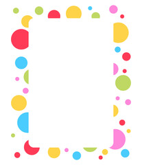 banner frame border colorful circle abstract illustration blank frame
