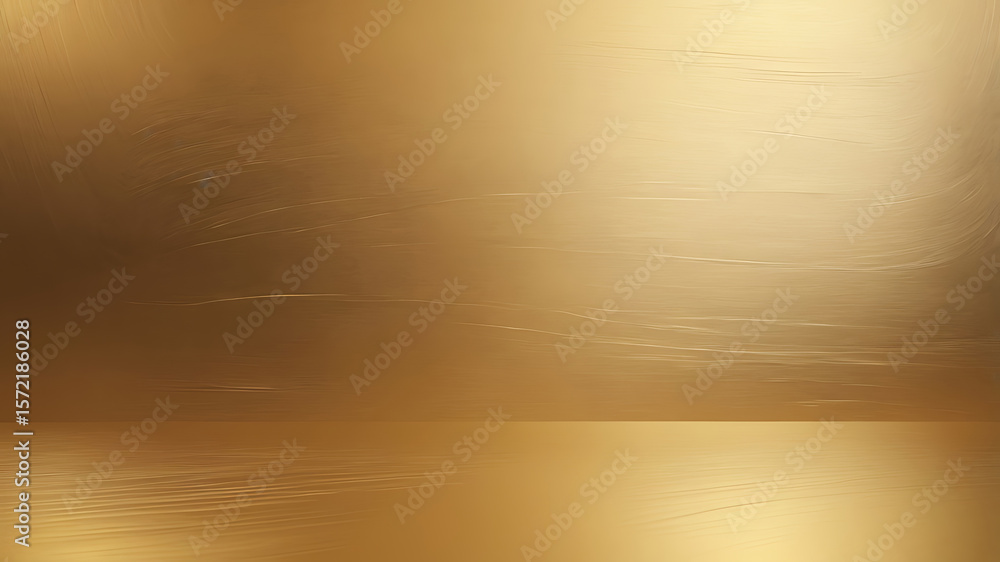 Poster golden smooth gradient texture with minimal flow lines and elegant metallic background ai